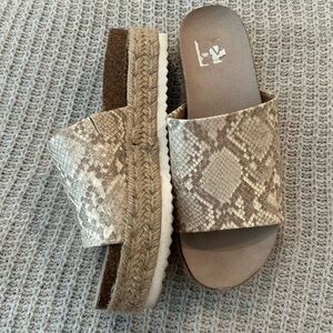 Dolce Vita Platform Snakeskin Sandals